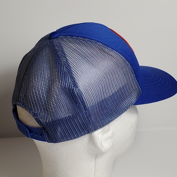 Vtg Hooked On Fishing Trucker Hat Foam Mesh Snapback Blue Baseball Cap Graphic. - Picture 8 of 13